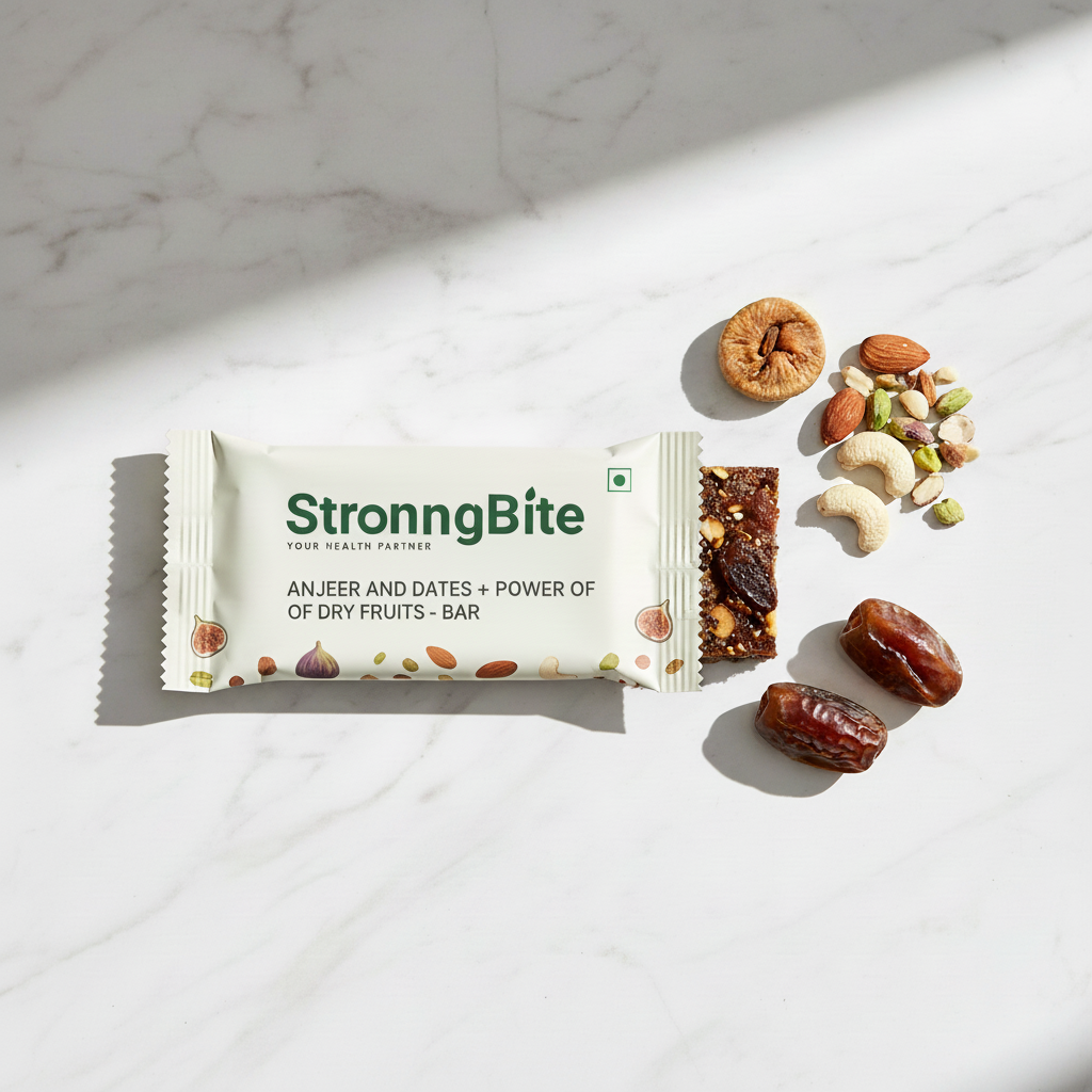 StronngBite Anjeer Energy Bar - Fuel Your Day In The Nature's Way | Better Than Protein Bars